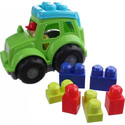 Lets Play Tractor Met Bouwblokken 8-delig Groen/blauw